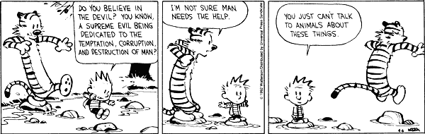 Calvin-and-Hobbes-Discuss the Devil